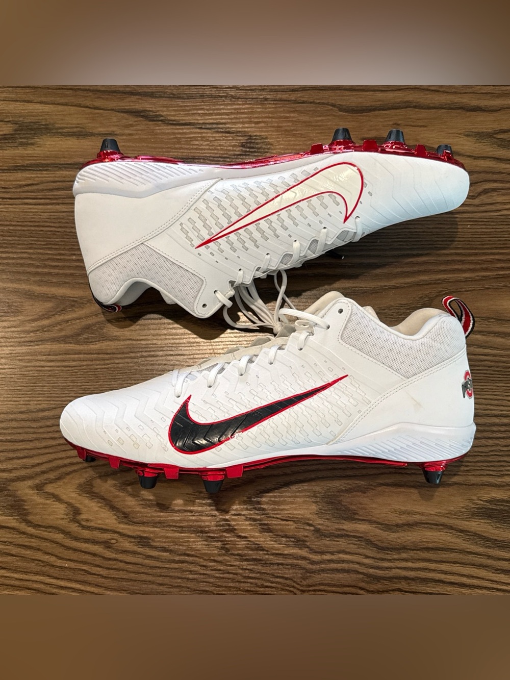 Size 15 Alpha Menace Pro 2 Low Detachable Football Cleats Ohio State PE